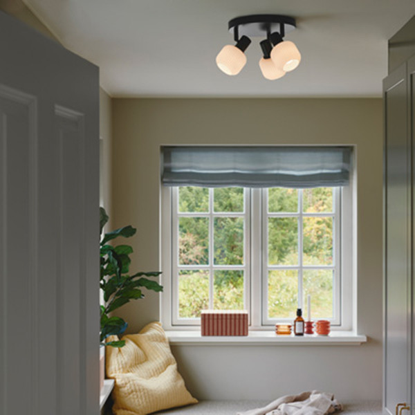 Nordlux Plafondlamp E14 | Milfort 3-Rondel | Zwart LNO00351 - 4