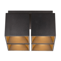 Nordlux Plafondspot GU10 | Ethan 4-Spot | IP20 | Zwart  LNO00298