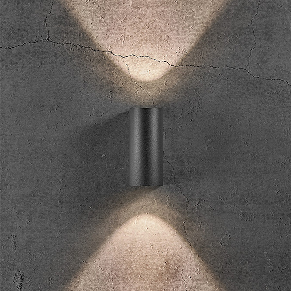 Nordlux Wandlamp | Up & Down | Asbol Round | 3000K | 350 lumen | IP44 | Zwart | 13.3W  LNO00502 - 4