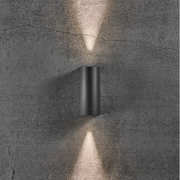 Nordlux Wandlamp | Up & Down | Asbol Round | 3000K | 350 lumen | IP44 | Zwart | 13.3W  LNO00502 - 5
