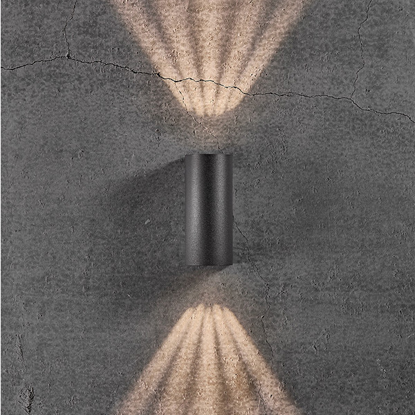 Nordlux Wandlamp | Up & Down | Asbol Round | 3000K | 350 lumen | IP44 | Zwart | 13.3W  LNO00502 - 6