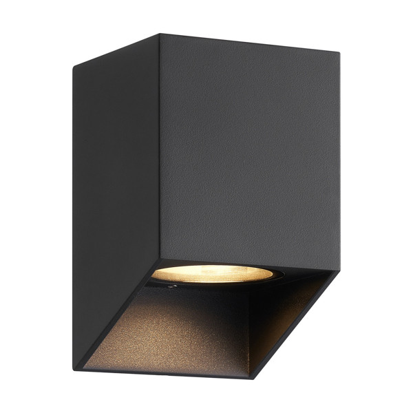 Nordlux Wandlamp GU10 | Nico Square 12 | IP54 | Zwart  LNO00525 - 1