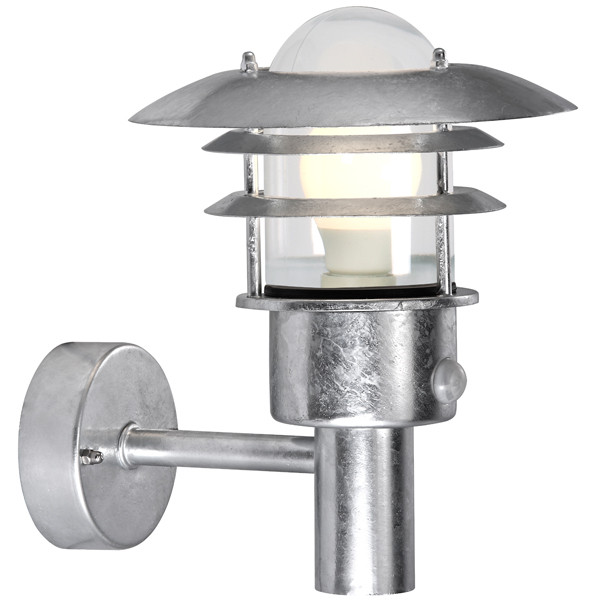 Nordlux Wandlamp met beweging & schemersensor E27 | Lønstrup 22 | IP44 | Gegalvaniseerd LNO00171 - 1