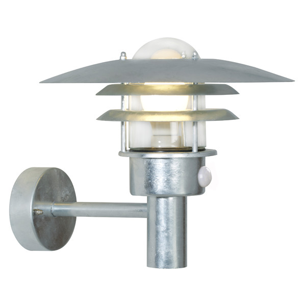 Nordlux Wandlamp met beweging & schemersensor E27 | Lønstrup 32 | IP44 | Gegalvaniseerd LNO00174 - 1
