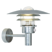Nordlux Wandlamp met beweging & schemersensor E27 | Lønstrup 32 | IP44 | Gegalvaniseerd LNO00174