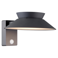Nordlux solar wandlamp met beweging & schemersensor | Justina | 3000K | IP44 | 5W | Antraciet LNO00123