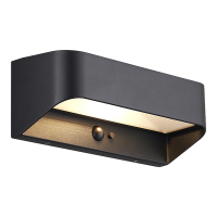 Nordlux solar wandlamp met sensor | Marcellio | 3000K | IP54 | 5W | Zwart LNO00596