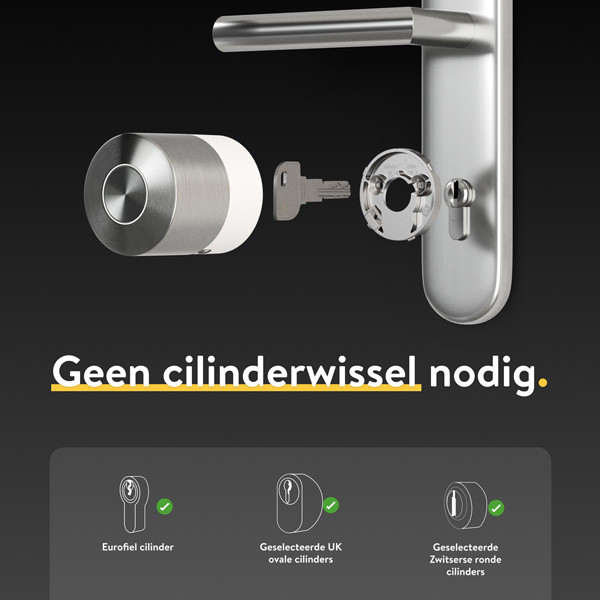 Nuki Smart Lock Pro Gen5 | Wi-Fi, Bluetooth + Matter | RVS LNU00021 - 7