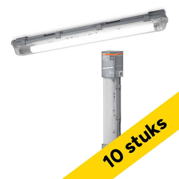 Aanbieding: 10x Osram LED TL armatuur met sensor 60 cm | incl. TL buis | 4000K | 650 lumen | IP65 | 8W LOS02016 - 1