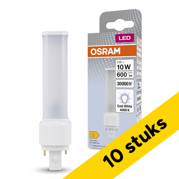 Aanbieding: 10x Osram LED lamp G24d-1 | PL-C | Mat | 4000K | 600 lumen | 5W (10W) LOS01564 - 1