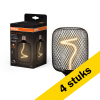 Aanbieding: 4x Osram LED lamp E27 | Bol | Zwart | Filament | 1800K | Dimbaar | 3.5W (14W) LOS00807 - 1
