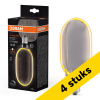 Aanbieding: 4x Osram LED lamp E27 | Globe G100 | Vintage 1906 | Filament | Smoke | 1800K | Dimbaar | 4W (12W)