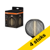 Aanbieding: 4x Osram LED lamp E27 | Globe G125 | Zwart | Filament | 1800K | Dimbaar | 3.5W (12W) LOS00797 - 1