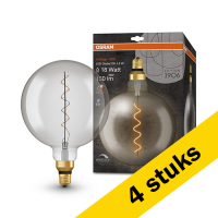 Aanbieding: 4x Osram LED lamp E27 | Globe G200 | Smokey | 1800K | Dimbaar | 4.8W (16W) LOS00474
