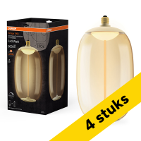Osram Aanbieding: 4x Osram LED lamp E27 | Globe G200 | Vintage 1906 | Filament | Amber | 1800K | Dimbaar | 12W (42W)  LOS01744