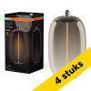 Aanbieding: 4x Osram LED lamp E27 | Globe G200 | Vintage 1906 | Filament | Smoke | 1800K | 4W (12W) LOS01530 - 1