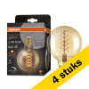 Aanbieding: 4x  Osram LED lamp E27 | Globe G95 | Vintage 1906 Spiral | Goud | 2200K | Dimbaar | 7W (48W) LOS00500 - 1