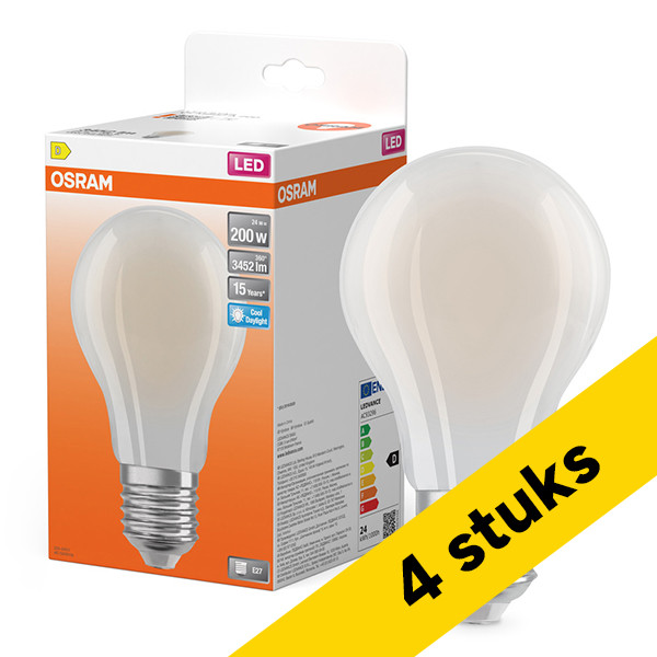 Aanbieding: 4x Osram LED lamp E27 | Peer A95 | Mat | 6500K | 24W (200W) LOS02404 - 1