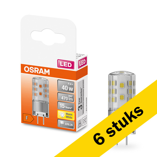 Osram Aanbieding: 6x Osram GY6.35 LED capsule | SMD | Helder | 2700K | 4W (40W)  LOS00323 - 1