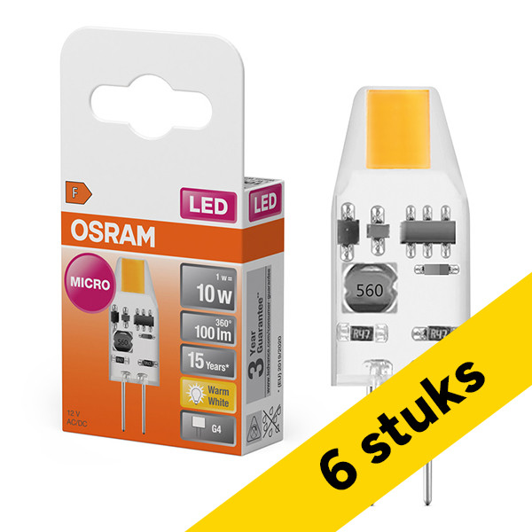 Aanbieding: 6x Osram G4 LED capsule | COB | 2700K | 1W (10W) LOS02500 - 1