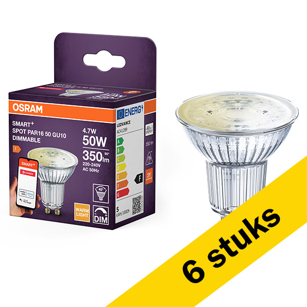 Aanbieding: 6x Osram GU10 Smart led | 2700K | 45° | Zigbee | 4.7W (50W) LOS01960 - 1