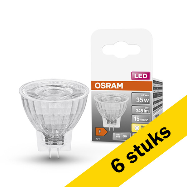 Osram Aanbieding: 6x Osram GU4 LED spot | MR11 | 2700K | 4.2W (35W)  LOS00305 - 1