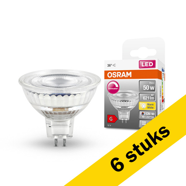 Osram Aanbieding: 6x Osram GU5.3 LED spot | 2700K | Dimbaar | 8W (50W)  LOS00277 - 1