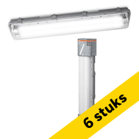 Aanbieding: 6x Osram LED TL armatuur 65 cm | incl. TL buis | 4000K | 1300 lumen | IP65 | 14W LOS02040