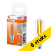 Aanbieding: 6x Osram LED lamp E14 | Buislamp T25 | Filament | Helder | 2700K | Dimbaar | 4.8W (40W) LOS01790 - 1