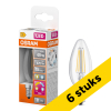 Aanbieding: 6x Osram LED lamp E14 | Kaars B35 | Filament | Helder | 2700-4000K | 4W (40W) LOS01660 - 1