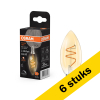 Aanbieding: 6x Osram LED lamp E14 | Kaars B35 | Goud | Filament | 2200K | Dimbaar | 3.5W (28W) LOS00869 - 1