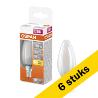 Osram Aanbieding: 6x Osram LED lamp E14 | Kaars B35 | Mat | 2700K | 2.5W (25W)  LOS00151
