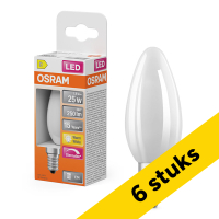 Aanbieding: 6x Osram LED lamp E14 | Kaars B35 | Mat | 2700K | Dimbaar | 1.8W (25W) LOS01850