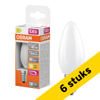 Aanbieding: 6x Osram LED lamp E14 | Kaars B35 | Mat | 2700K | Dimbaar | 3.4W (40W) LOS01854