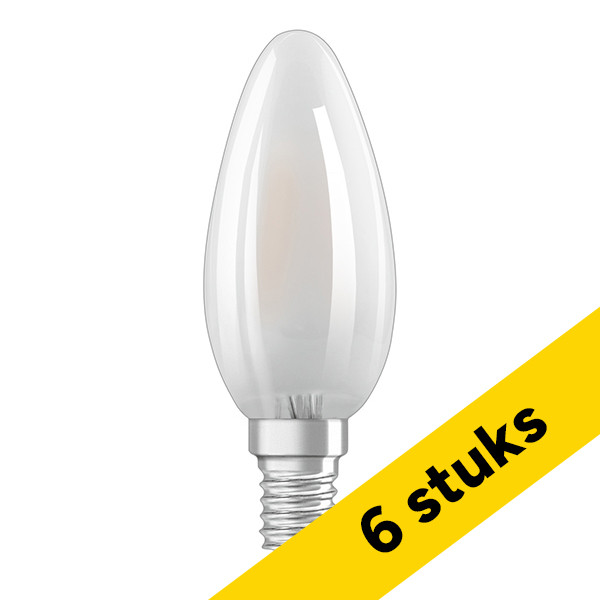 Aanbieding: 6x Osram LED lamp E14 | Kaars B35 | Mat | 4000K | 4W (40W) LOS01198 - 1