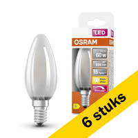 Osram Aanbieding: 6x Osram LED lamp E14 | Kaars B35 | Mat | Dimbaar | 2700K | 5.5W (60W)  LOS00141