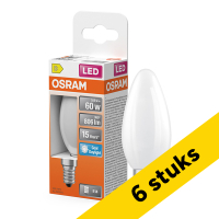 Aanbieding: 6x Osram LED lamp E14 | Kaars B40 | Filament | Mat | 6500K | 5.9W (60W) LOS02410