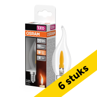 Aanbieding: 6x Osram LED lamp E14 | Kaars BA35 | Helder | 1800K | 1W LOS02442