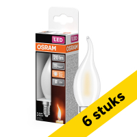 Aanbieding: 6x Osram LED lamp E14 | Kaars BA35 | Mat | 1800K | 1W LOS02440