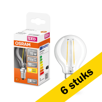 Osram Aanbieding: 6x Osram LED lamp E14 | Kogel P45 | Filament | Helder | 2700K | 1.5W (15W)  LOS00181