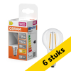 Aanbieding: 6x Osram LED lamp E14 | Kogel P45 | Filament | Helder | 2700K | 1W (15W)