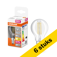 Osram Aanbieding: 6x Osram LED lamp E14 | Kogel P45 | Filament | Helder | 2700K | Dimbaar | 4.8W (40W)  LOS00165