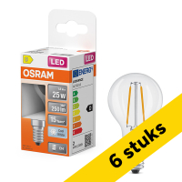Aanbieding: 6x Osram LED lamp E14 | Kogel P45 | Filament | Helder | 4000K | 1.8W (25W) LOS02165
