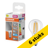 Aanbieding: 6x Osram LED lamp E14 | Kogel P45 | Filament | Helder | 6500K | 3.4W (40W) LOS02171