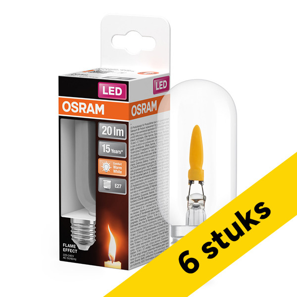 Aanbieding: 6x Osram LED lamp E27 | Buis | Helder | 1800K | 1W LOS02438 - 1