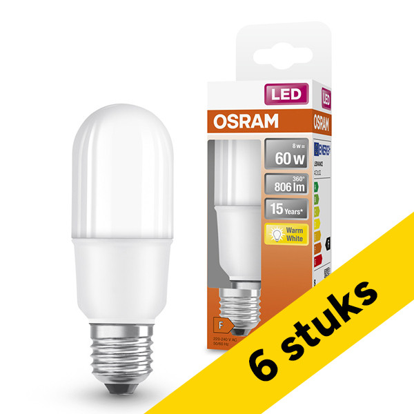 Aanbieding: 6x Osram LED lamp E27 | Buislamp T40 | Mat | 2700K | 8W (60W) LOS01312 - 1