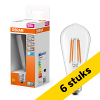 Aanbieding: 6x Osram LED lamp E27 | Edison ST64 | Filament | 4000K | 6.5W (60W) LOS01710