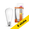 Aanbieding: 6x Osram LED lamp E27 | Edison ST64 | Mat | 2700K | 6.5W (60W) LOS00217 - 1