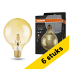Aanbieding: 6x Osram LED lamp E27 | Globe G124 | Filament | Goud | 2400K | 4W (35W) LOS01490 - 1