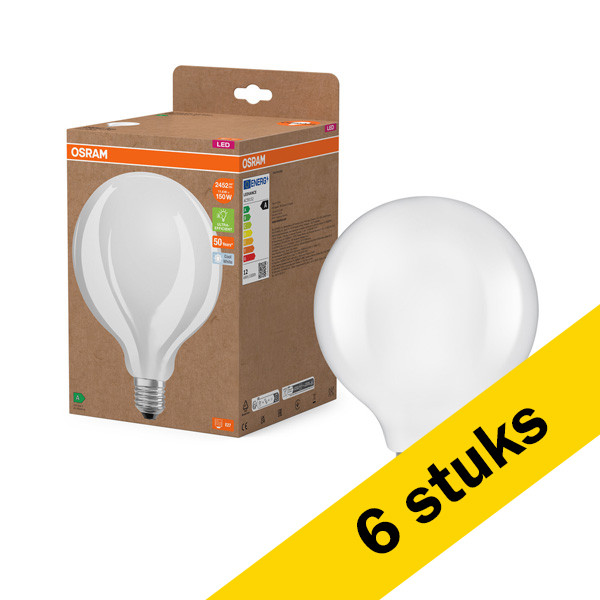 Aanbieding: 6x Osram LED lamp E27 | Globe G125 | Ultra Efficient | Mat | 4000K | 11.6W (150W) LOS01025 - 1